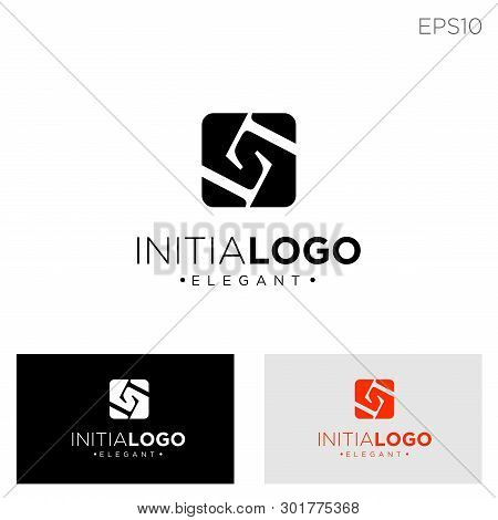 Monogram Initial L, Ll, L Logo Template Black Color Vector Illustration