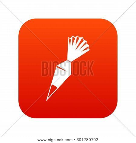 Cotton Icing Bag Icon Digital Red For Any Design Isolated On White Illustration