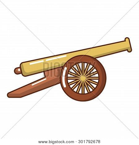 Menacing Cannon Icon. Cartoon Illustration Of Menacing Cannon Icon For Web.