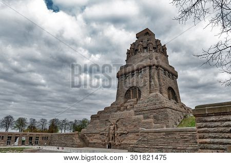 Leipzig, Germany - October 2018: The Monument To The Battle Of The Nations, Memorial Of The Defeat O