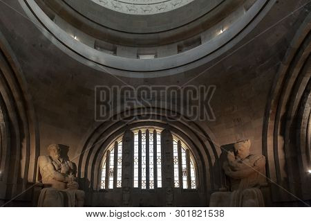 Leipzig, Germany - October 2018: Interior Of The Monument To The Battle Of The Nations, Memorial Of