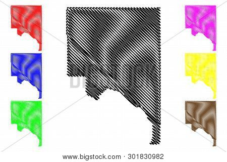 Lassen County, California (counties In California, United States Of America,usa, U.s., Us) Map Vecto
