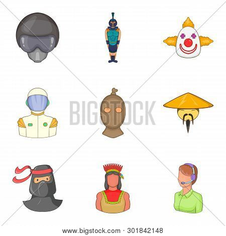 Certain People Icons Set. Cartoon Set Of 9 Certain People Icons For Web Isolated On White Background
