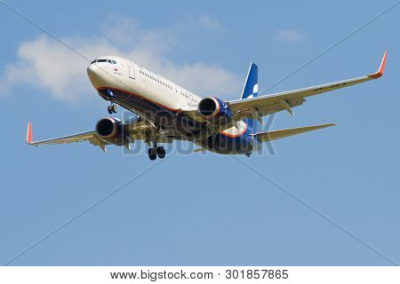 Saint Petersburg, Russia - May 13, 2019: Boeing 737-800 Muslim Magomayev (vp-bka) Aircraft Of The Ae