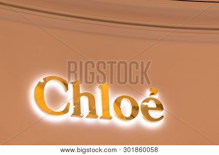 Las Vegas, Nevada, Usa - 13 May, 2019: Logo Of Chloe Store In Wynn Hotel In Las Vegas. Chloe Is An I