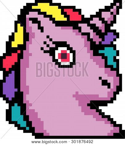 vector pixel art Pegasus cartoon Illustrator 8-bit