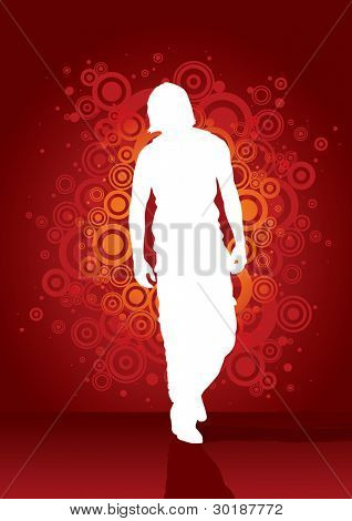 Silhueta de garoto solitário