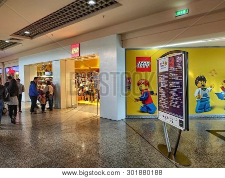 The Lego Store At A Shopping Mall.