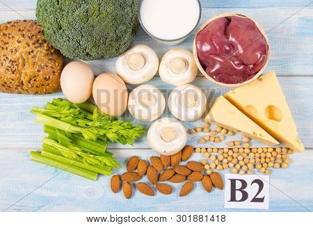 Food Ingredients Containing A Large Amount Of Vitamin B2 (riboflavinum).