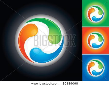 Veden käsite sisustuselementtejä. Vector merkistö. CMYK-väritila.