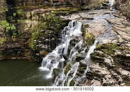 Falls Of Clyde In New Lanark In Scotland, Uk
