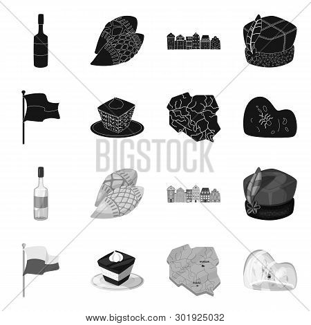 Vector Design Of Traditional And Tour Icon. Set Of Traditional And Landmarks Stock Vector Illustrati