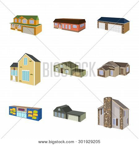 Vector Illustration Of Building And Home Symbol. Collection Of Building And Construction Vector Icon