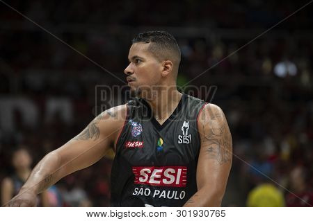 Rio, Brazil - May 19, 2019:  Hettsheimeir Players During Flamengo Vs. Franca For The First Play-off 