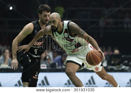 Rio, Brazil - May 19, 2019: Marquinhos Players During Flamengo Vs. Franca For The First Play-off Of 