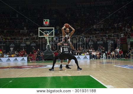 Rio, Brazil - May 19, 2019: Marquinhos Players During Flamengo Vs. Franca For The First Play-off Of 