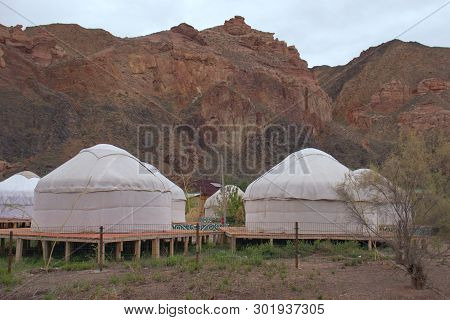 Sharyn Canyon, Kazakhstan - May 3, 2019: Canyon Walk