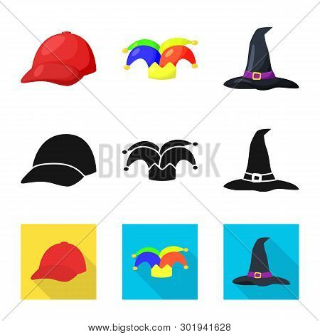 Vector Design Of Clothing And Cap Icon. Set Of Clothing And Beret Stock Vector Illustration.