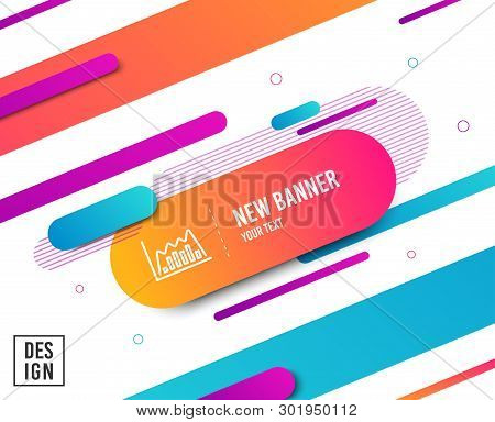 Investment Chart Line Icon. Economic Graph Sign. Stock Exchange Symbol. Business Finance. Diagonal A