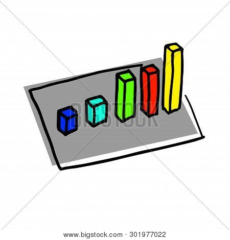 Isometric Hand Drawn Infographic Element Isoolated On White.