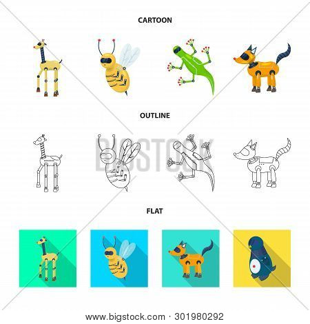 Vector Illustration Of Toy And Science Sign. Set Of Toy And Toy Vector Icon For Stock.