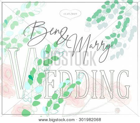 Hand Drawn Frame With A Fresh Springtime Color Scheme. Graphics Are Grouped And In Several Layers Fo