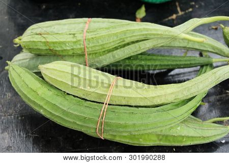 Luffa Acutangula For Cooking At Street Food