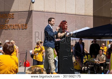 Phoenix, Arizona - May 18: Senator Paul Boyer Speaks At The Arizona March For Medical Freedom At The