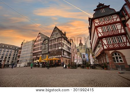Frankfurt, Germany - March 17 , 2018 -Historic Roamer in Frankfurt am Main , Germany
