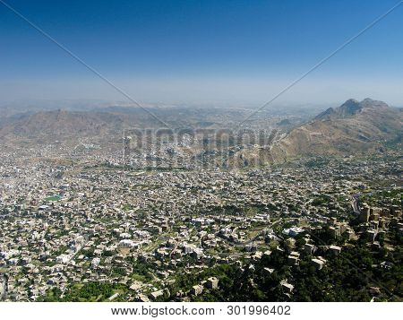 Exterior View To Taiz City From Al-cahira Fortress Aka Cairo Castle Yemen