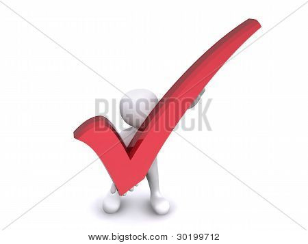 Tick rosso umano 3D