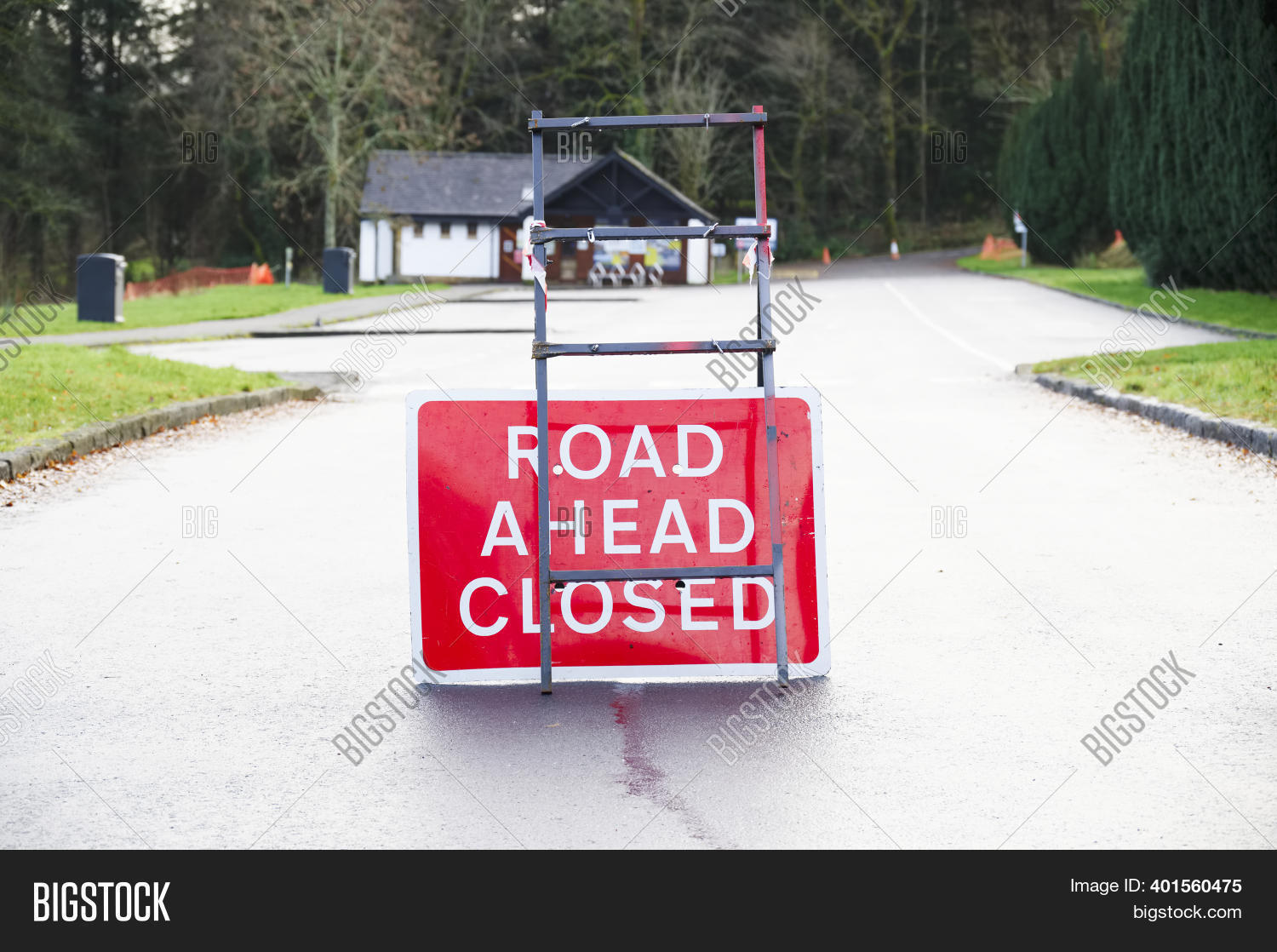 Road Ahead Closed Sign Image & Photo (Free Trial) Bigstock