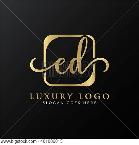 Initial Ed Letter Logo Creative Modern Typography Vector Template. Creative Abstract Letter Ed Logo 
