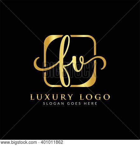 Initial Fv Letter Logo With Creative Modern Business Typography Vector Template. Creative Letter Fv 
