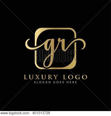 Initial Gr Letter Logo Creative Modern Typography Vector Template. Creative Luxury Letter Gr Logo De