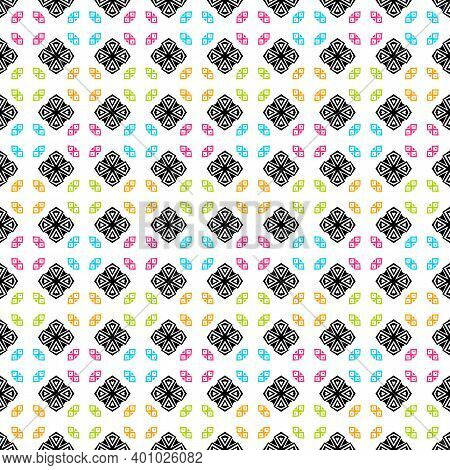 Seamless Vibrant Pattern. Modern Geometric Background In Ornamental Style. Tileable Pastel Colored W
