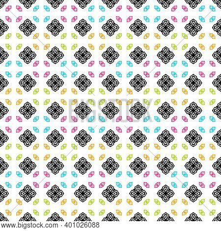 Seamless Vibrant Pattern. Modern Geometric Background In Ornamental Style. Tileable Pastel Colored W