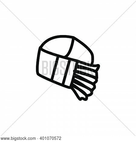 Slayer Bandana Line Icon Vector Illustration Vector Illustration Isolated On White Background