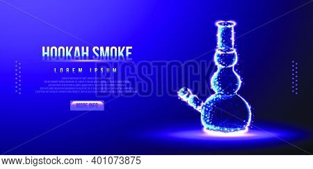 Hookah Smoke Low Poly Wireframe Mesh Vector Illustration