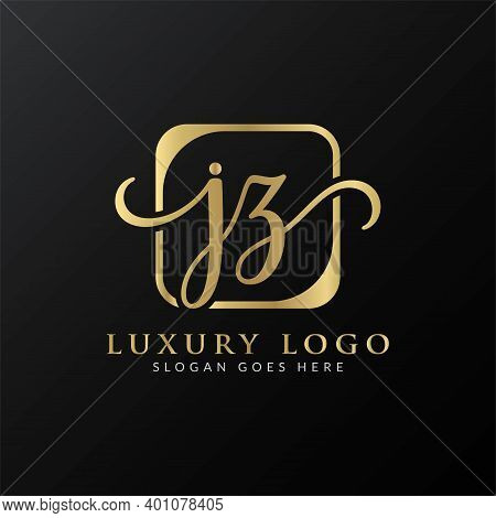 Creative Letter Jz Logo Design Vector Template. Initial Luxury Letter Jz Logo Design