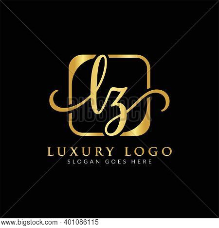 Initial Lz Letter Logo Design Vector Template. Luxury Letter Lz Logo Design