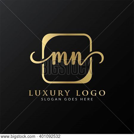 Initial Mn Letter Logo Design Vector Template. Luxury Letter Mn Logo Design