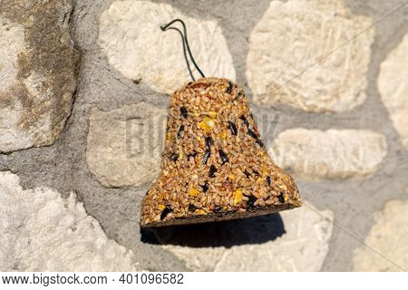 Bell From Various Grains, A Delicacy For All The Birds In The Garden