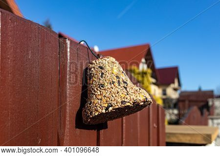 Bell From Various Grains, A Delicacy For All The Birds In The Garden
