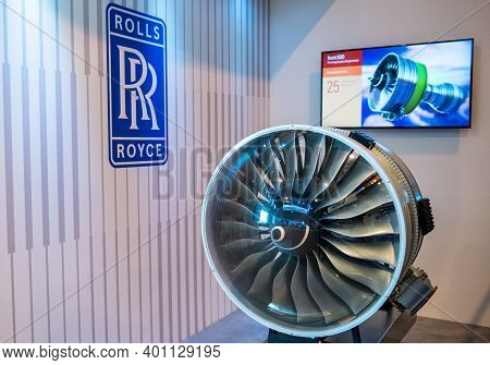 August 31, 2019, Moscow Region, Russia. Rolls-royce Trent 7000 Is A Turbofan Engine For The Widebody