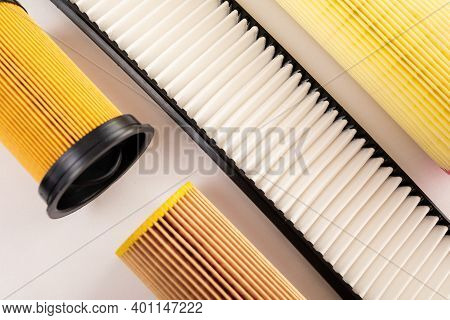 Set Of Filters For Car And Truck, Air, Fuel, Oil And Oil.