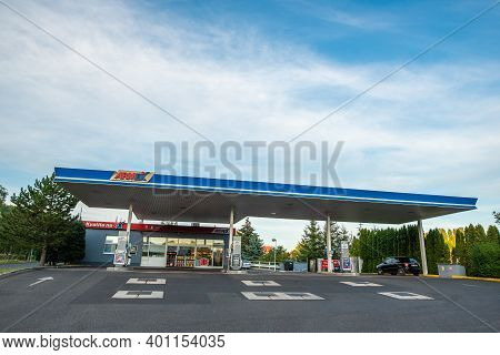 Central Bohemia, Czech Republic, 09-11-2020. Armex Oil Gas Station In Prague And In The Outskirts (b