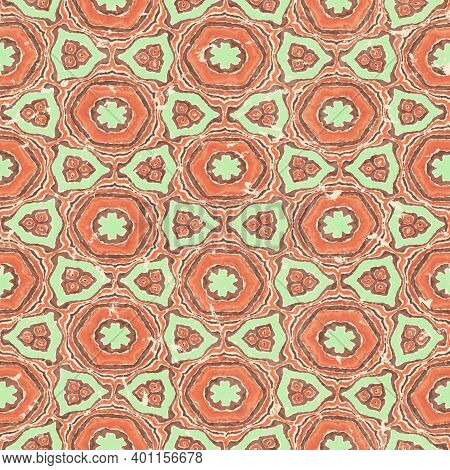 Abstract Seamless Background Of Colorful Floral Pattern. Artistic Messy Pattern Like Colorful Cuttin