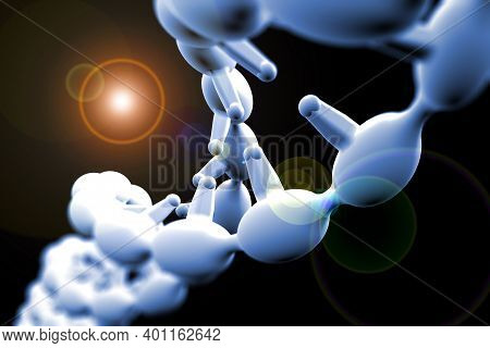 Abstract Dna Strand Double Helix Genetics 3d Illustration