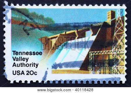 Postage Stamp Usa 1983 Hydroelectric Power Plant